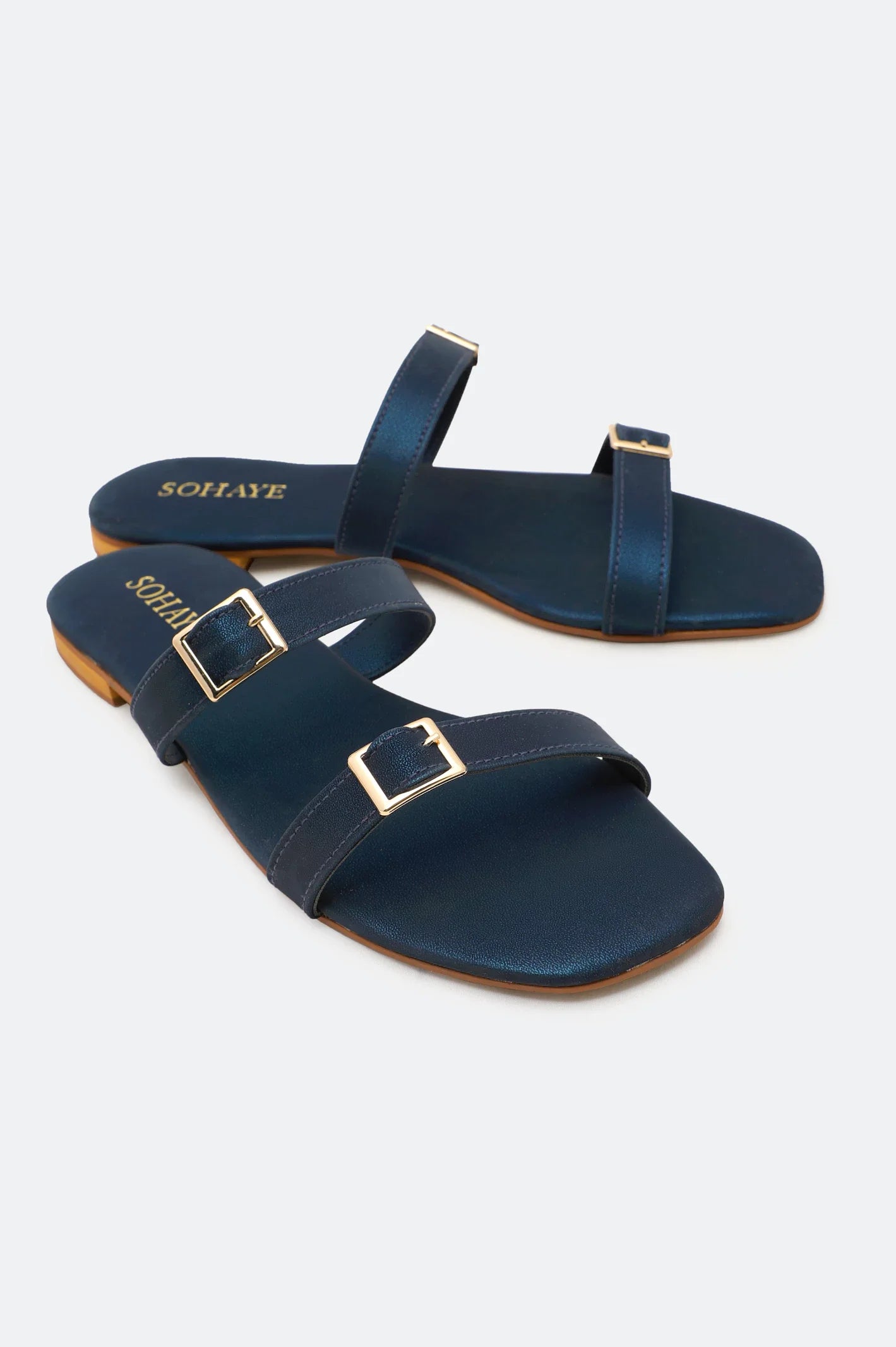 Blue Slippers for Women From Sohaye By Diners