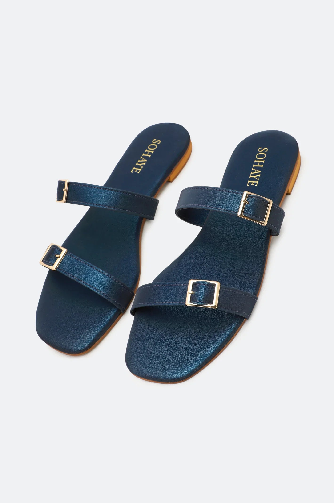 Blue Slippers for Women From Sohaye By Diners