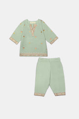 Light Green Embroidered Infant 2PC Light Green Embroidered Infant 2PC