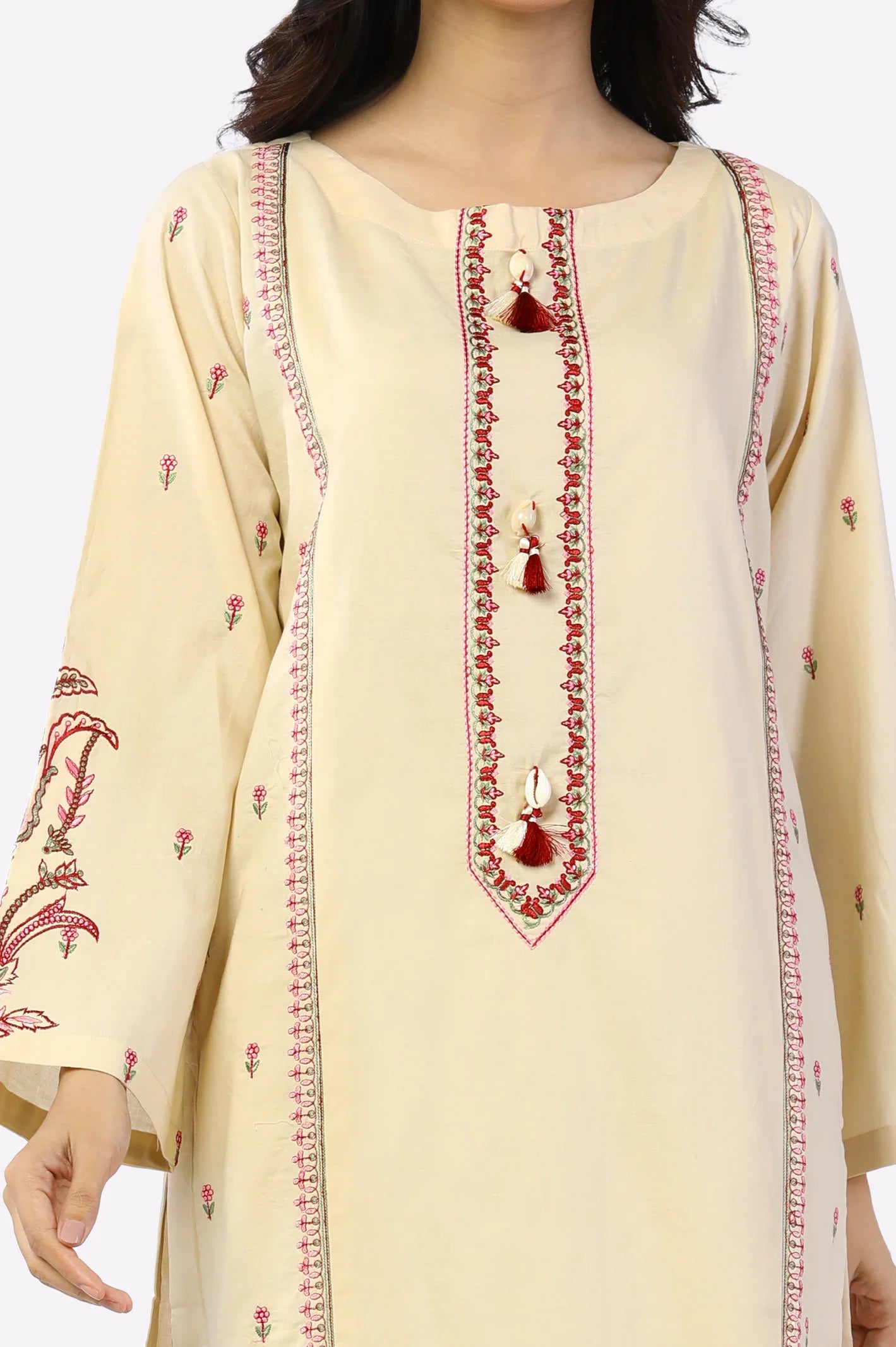 Beige Embroidered 2PC From Sohaye By Diners