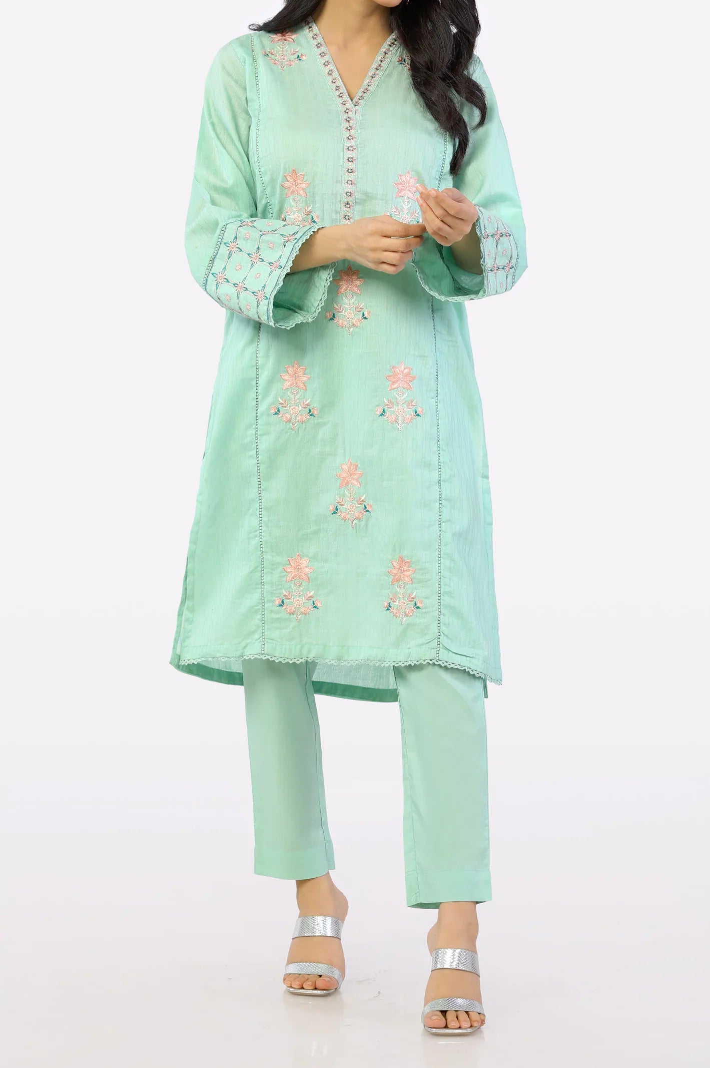 Light Green Embroidered 2PC From Sohaye By Diners