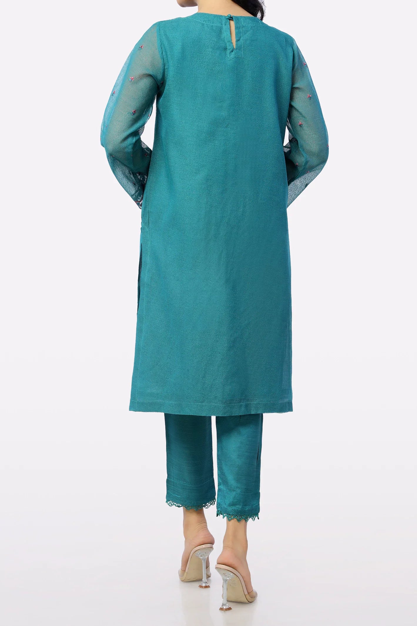 Green Embroidered 2PC From Sohaye By Diners