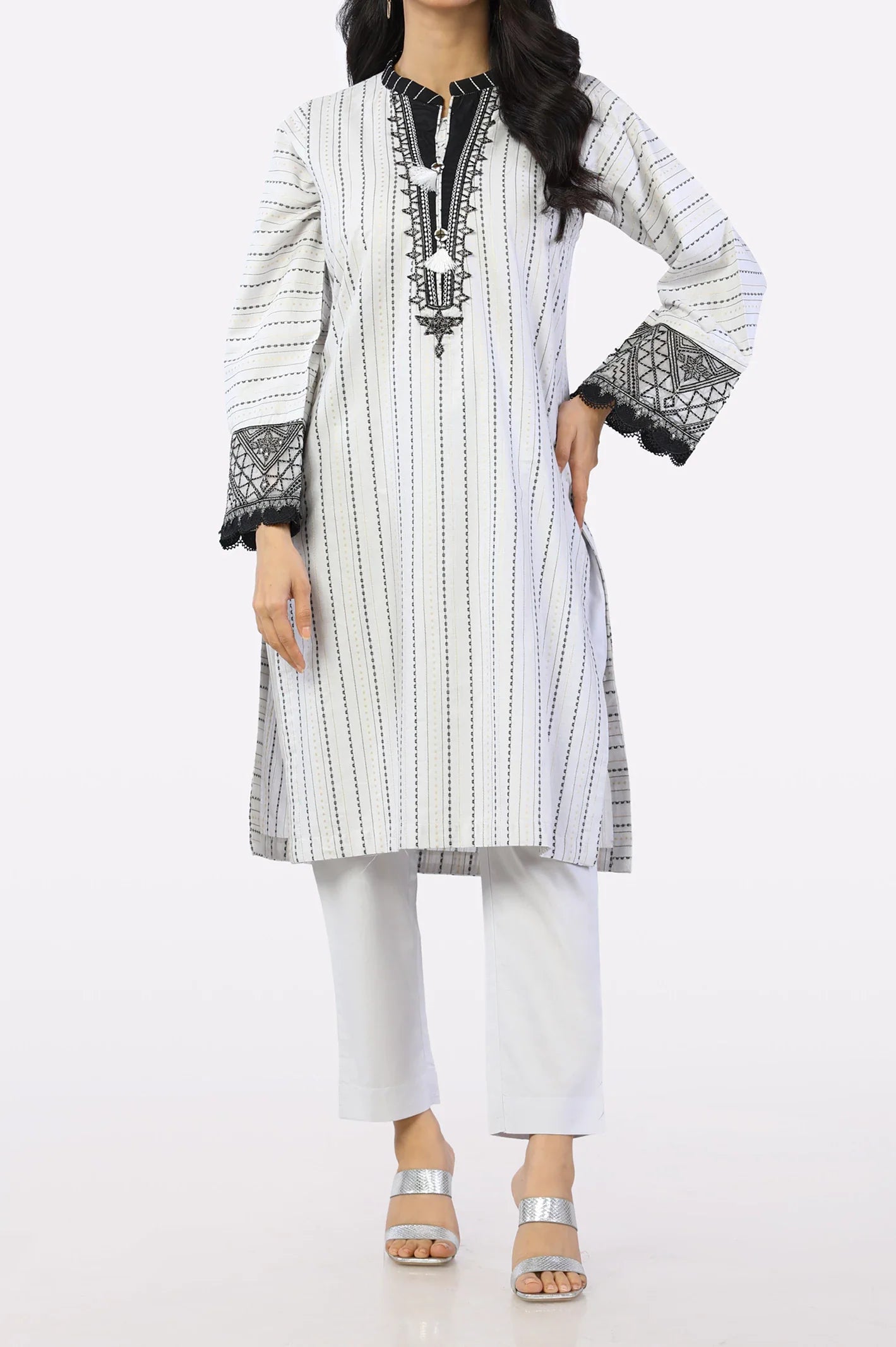 Grey Embroidered 2PC From Sohaye By Diners