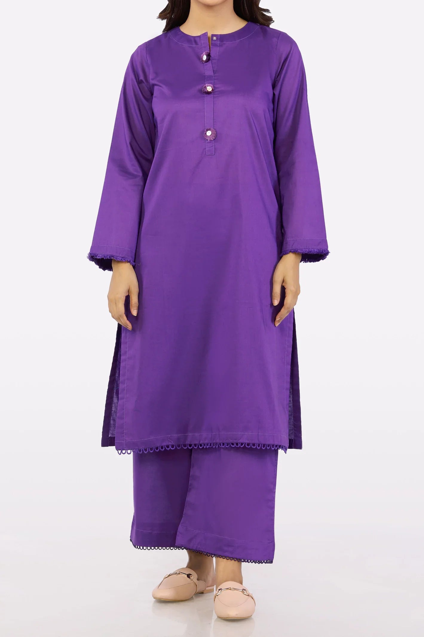 Womens Ready To Wear 2PC Purple Suit 
