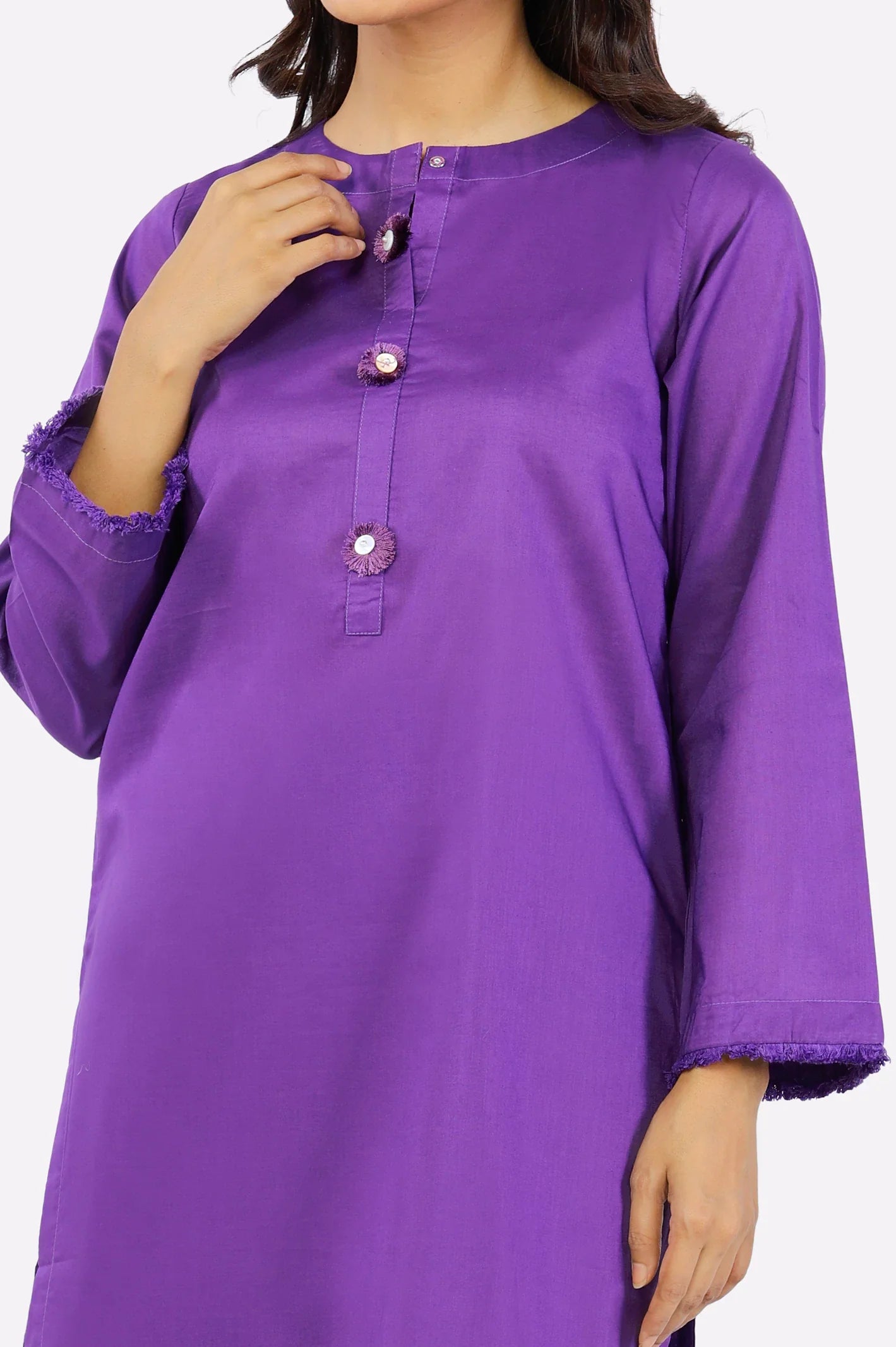 2PC Ready To Wear Purple Dress for Womens 