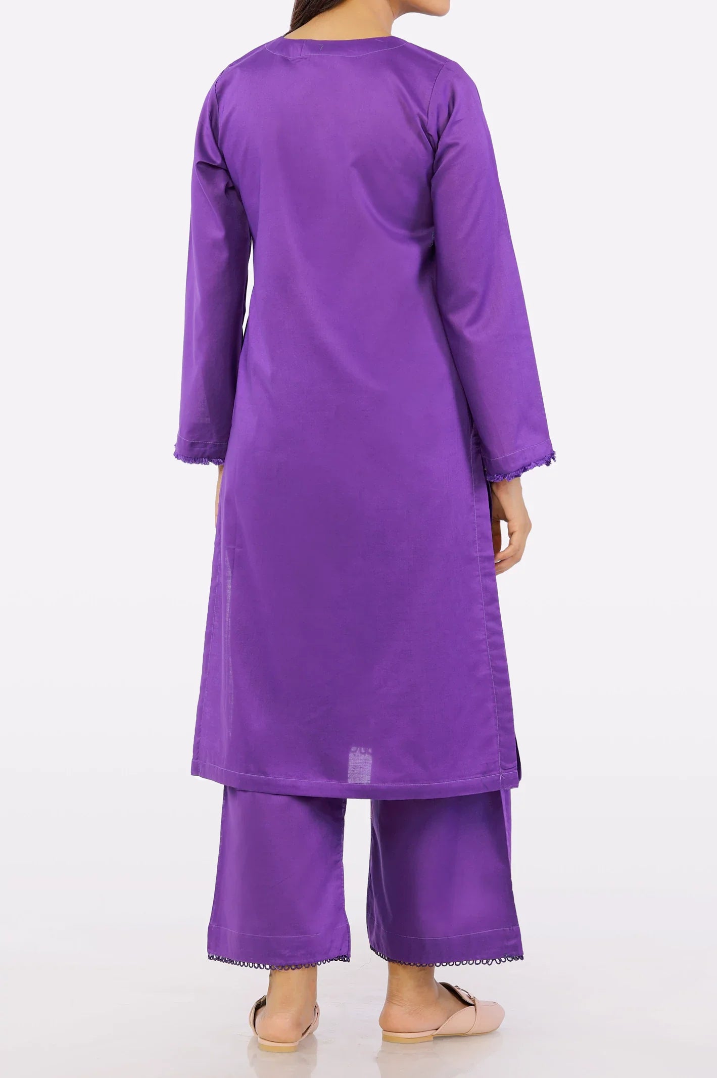 Womens 2PC Ready To Wear Purple Dress 