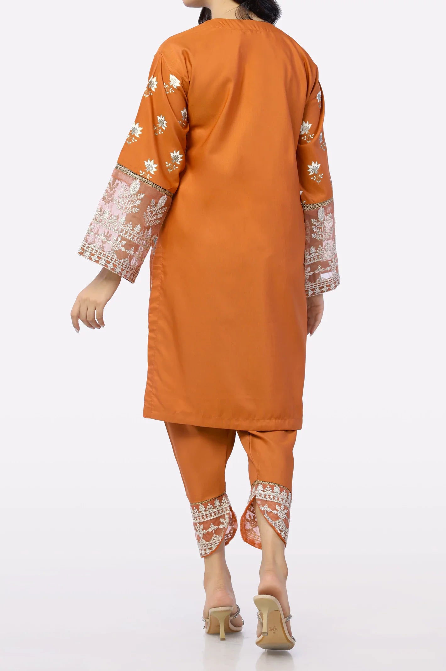 Rust Embroidered 2PC From Sohaye By Diners