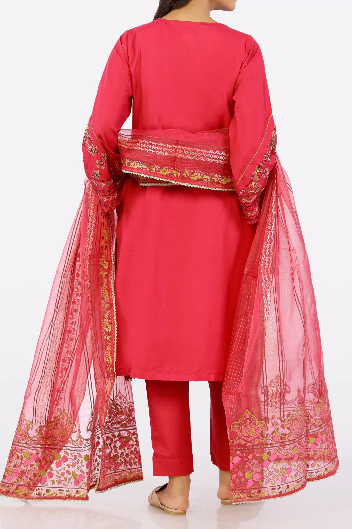 Pink Embroidered 3PC From Sohaye By Diners
