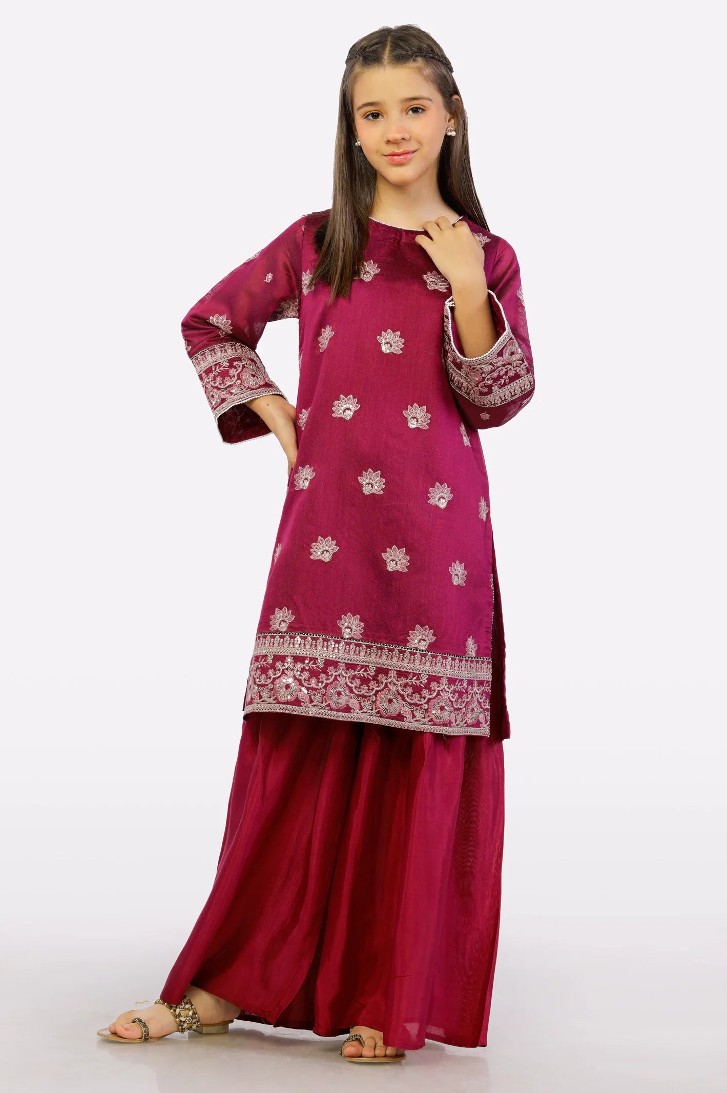 Pink Embroidered Teens 2PC From Sohaye By Diners