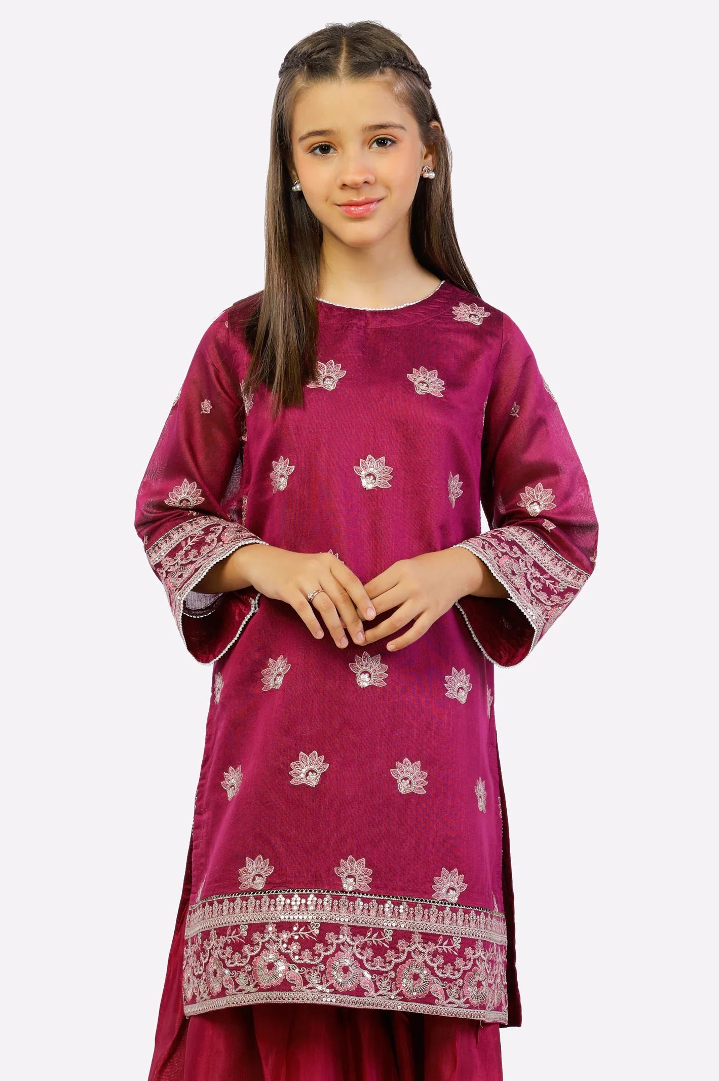 Pink Embroidered Teens 2PC From Sohaye By Diners
