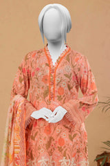 Peach Printed 3PC Unstitched From Sohaye By Diners Peach Printed 3PC Unstitched From Sohaye By Diners
