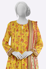 Mustard Printed Unstitched 3PC Mustard Printed Unstitched 3PC