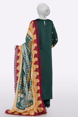 Green Embroidered 3PC Unstitched Green Embroidered 3PC Unstitched