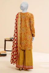 Mustard Printed 3PC Unstitched Mustard Printed 3PC Unstitched