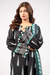 Black Printed 3PC Unstitched Black Printed 3PC Unstitched