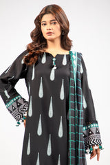 Black Printed 3PC Unstitched Black Printed 3PC Unstitched