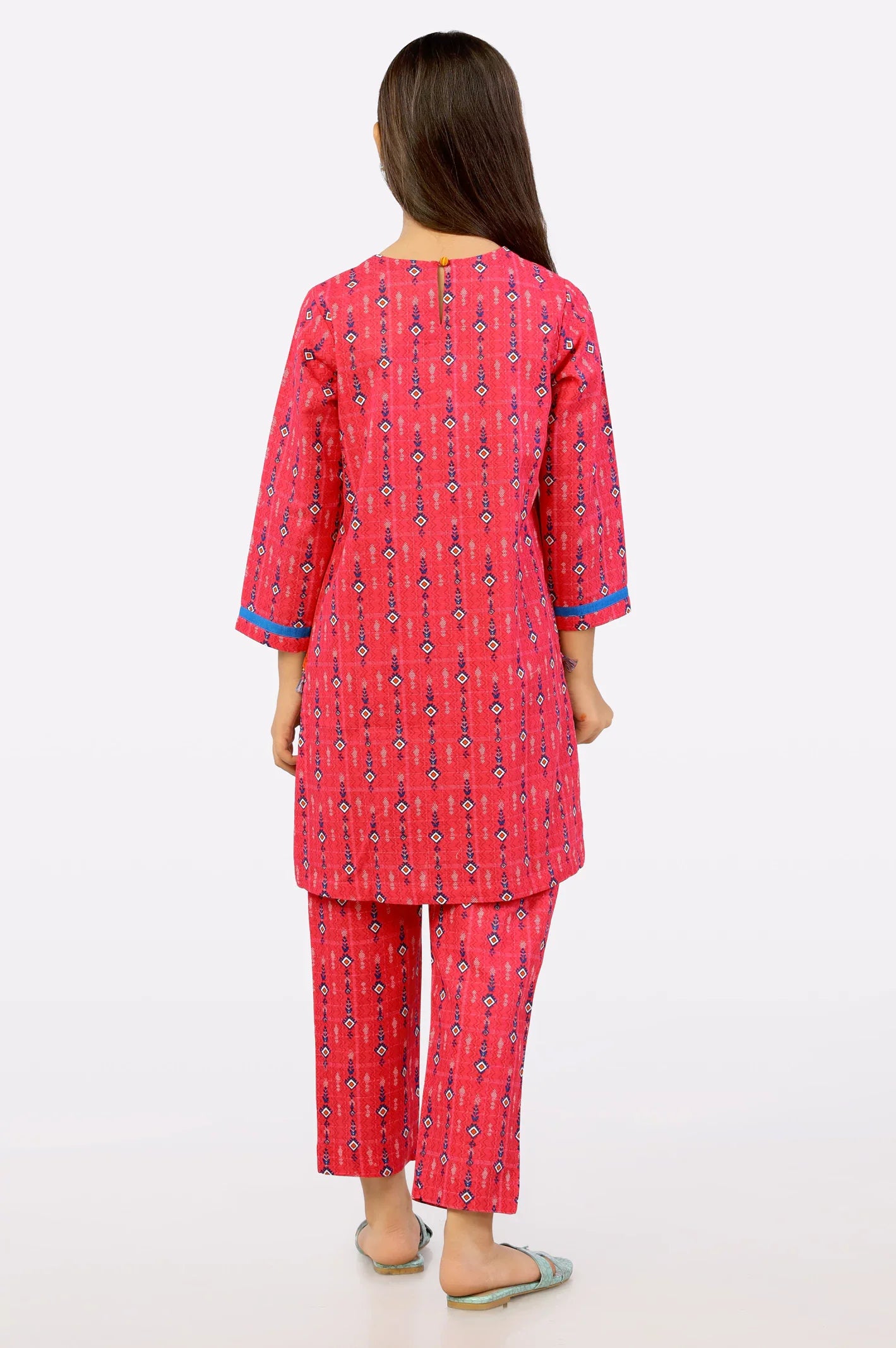 Pink Printed Girls 2PC Suit From Sohaye By Diners