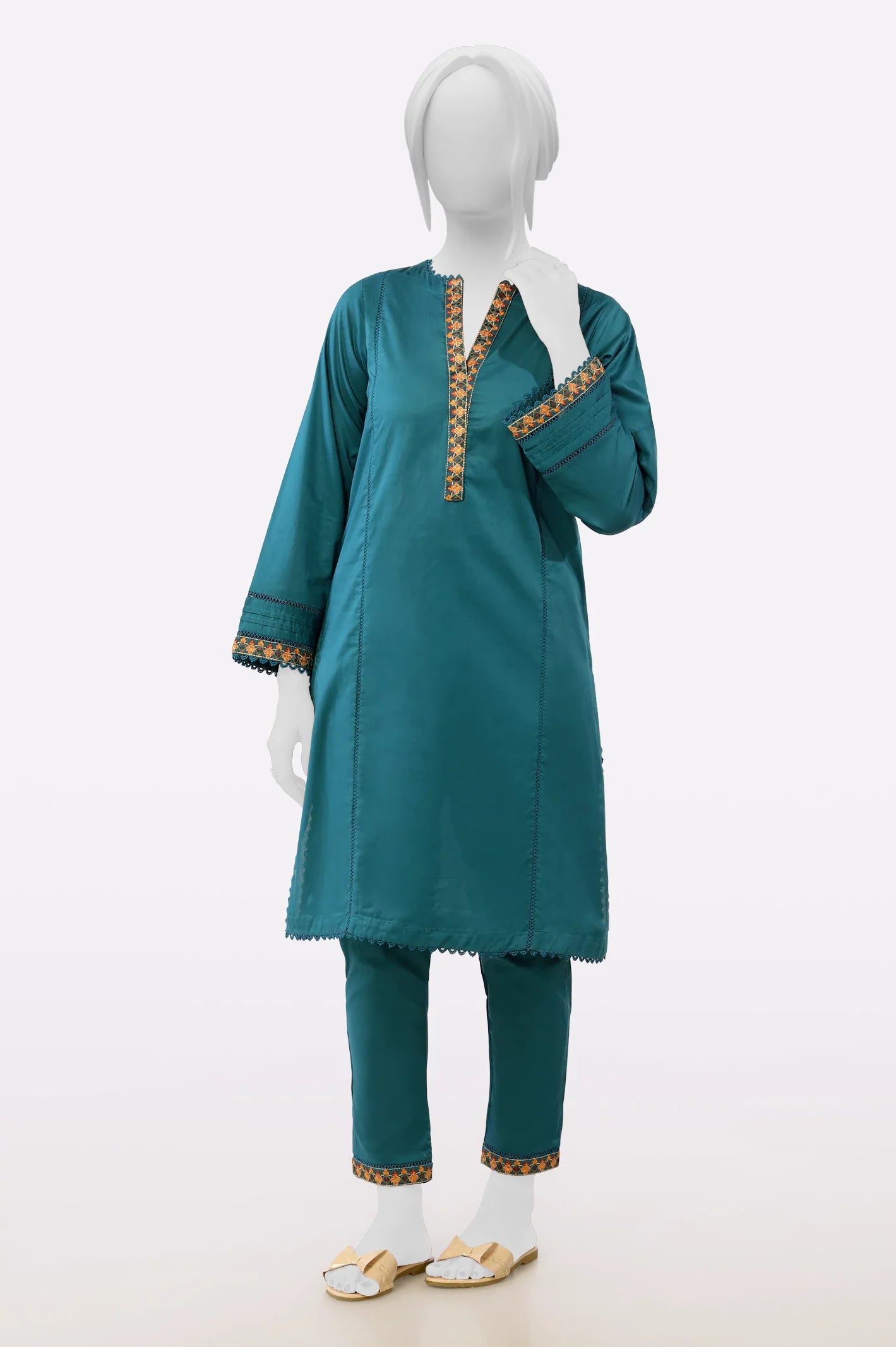 Teal Stylised 2PC From Sohaye By Diners