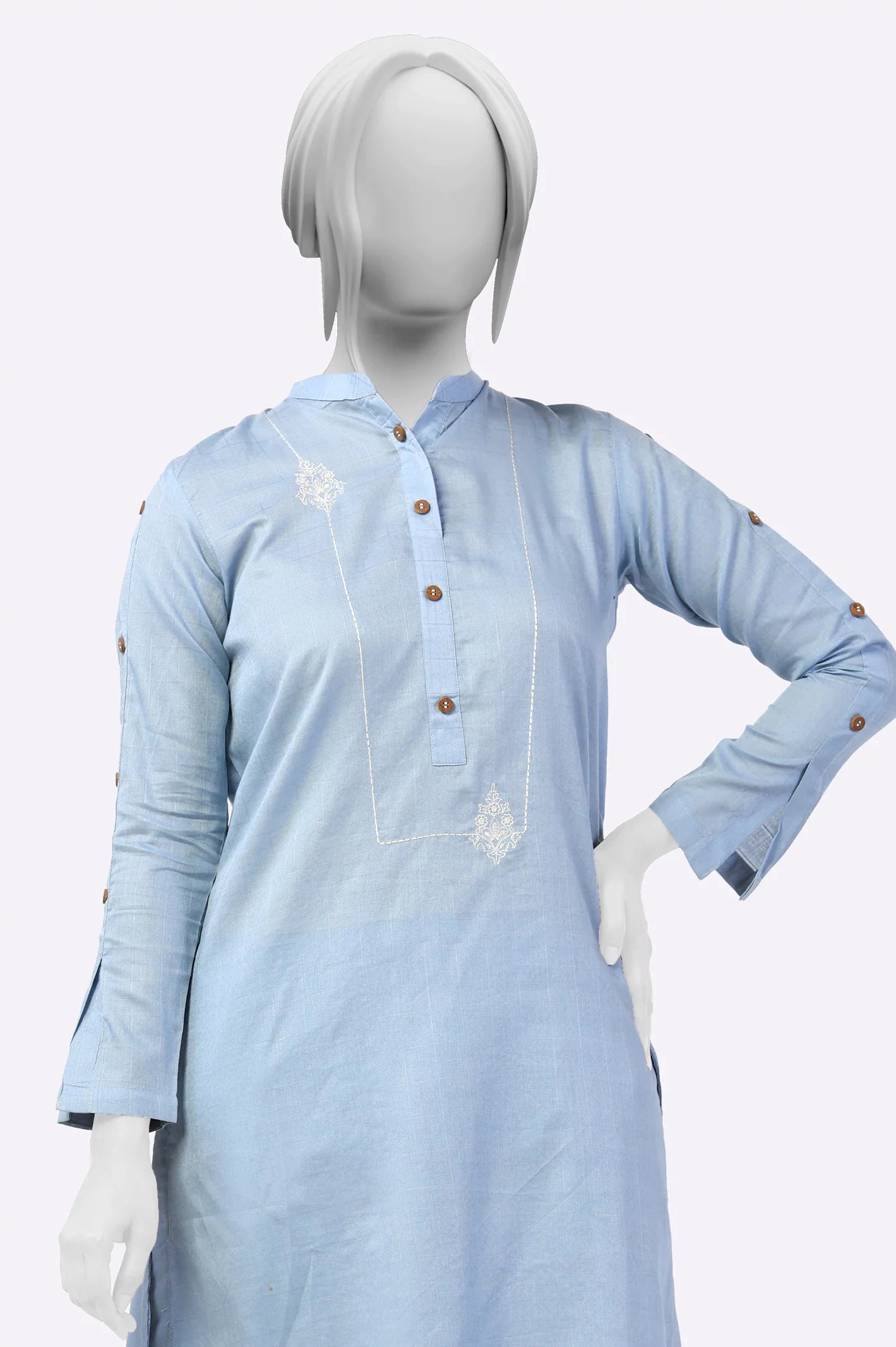 Ready To Wear Embroidered 2PC Blue Suit