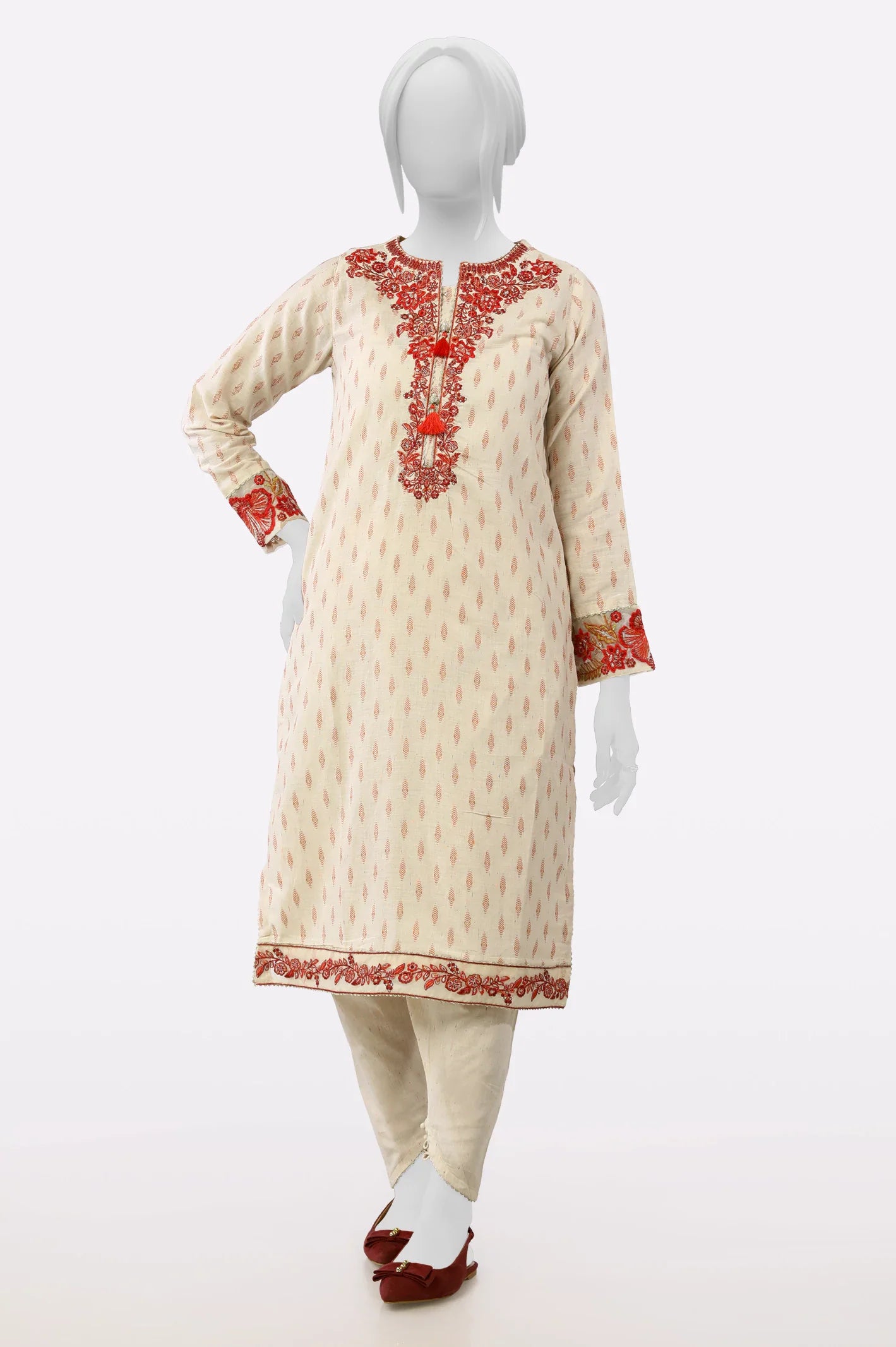Ivory Embroidered 2PC From Sohaye By Diners