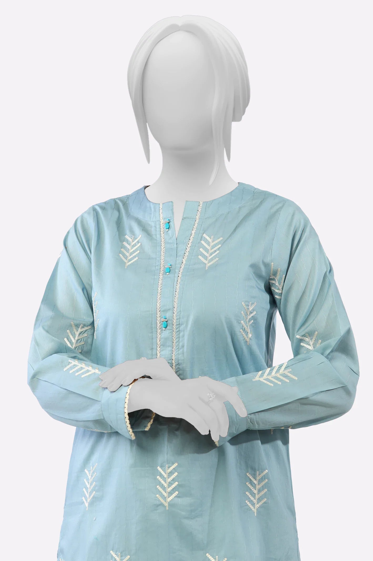Light Blue Embroidered 2PC From Sohaye By Diners