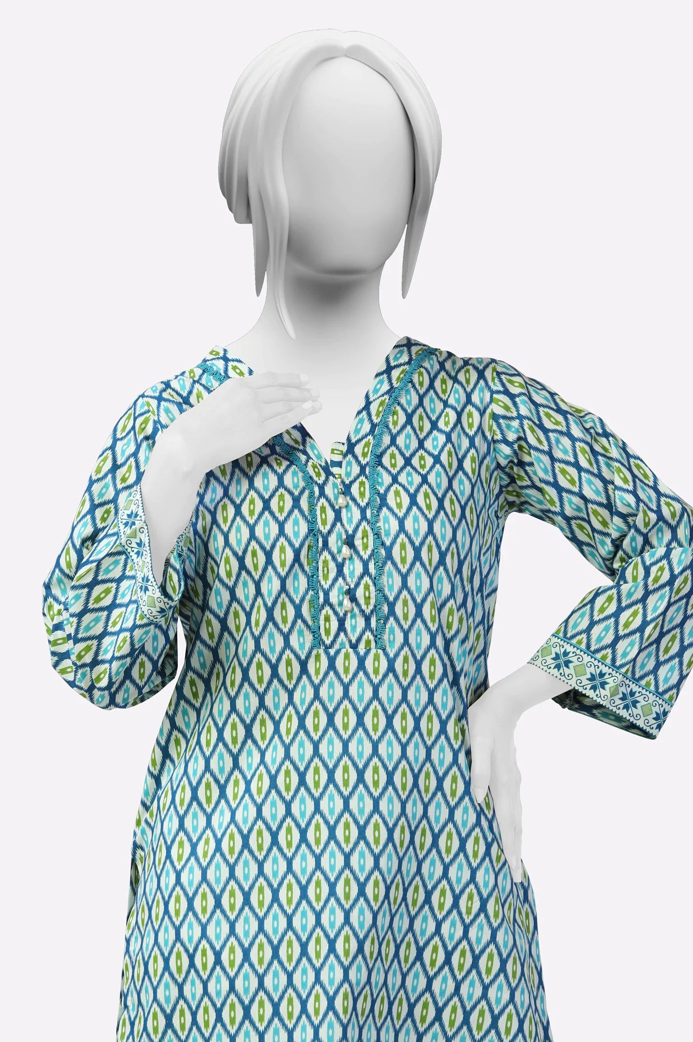 Blue Printed Kurti From Sohaye By Diners