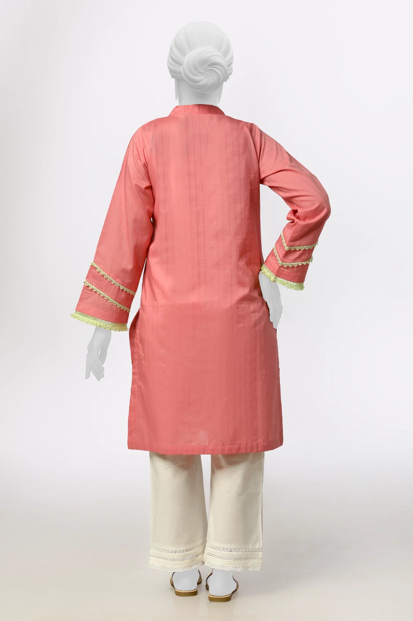 Tea Pink Embroidered Kurti From Sohaye By Diners
