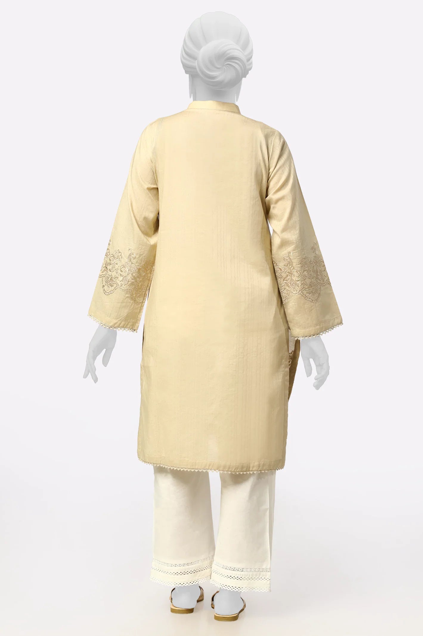 Beige Embroidered Kurti From Sohaye By Diners