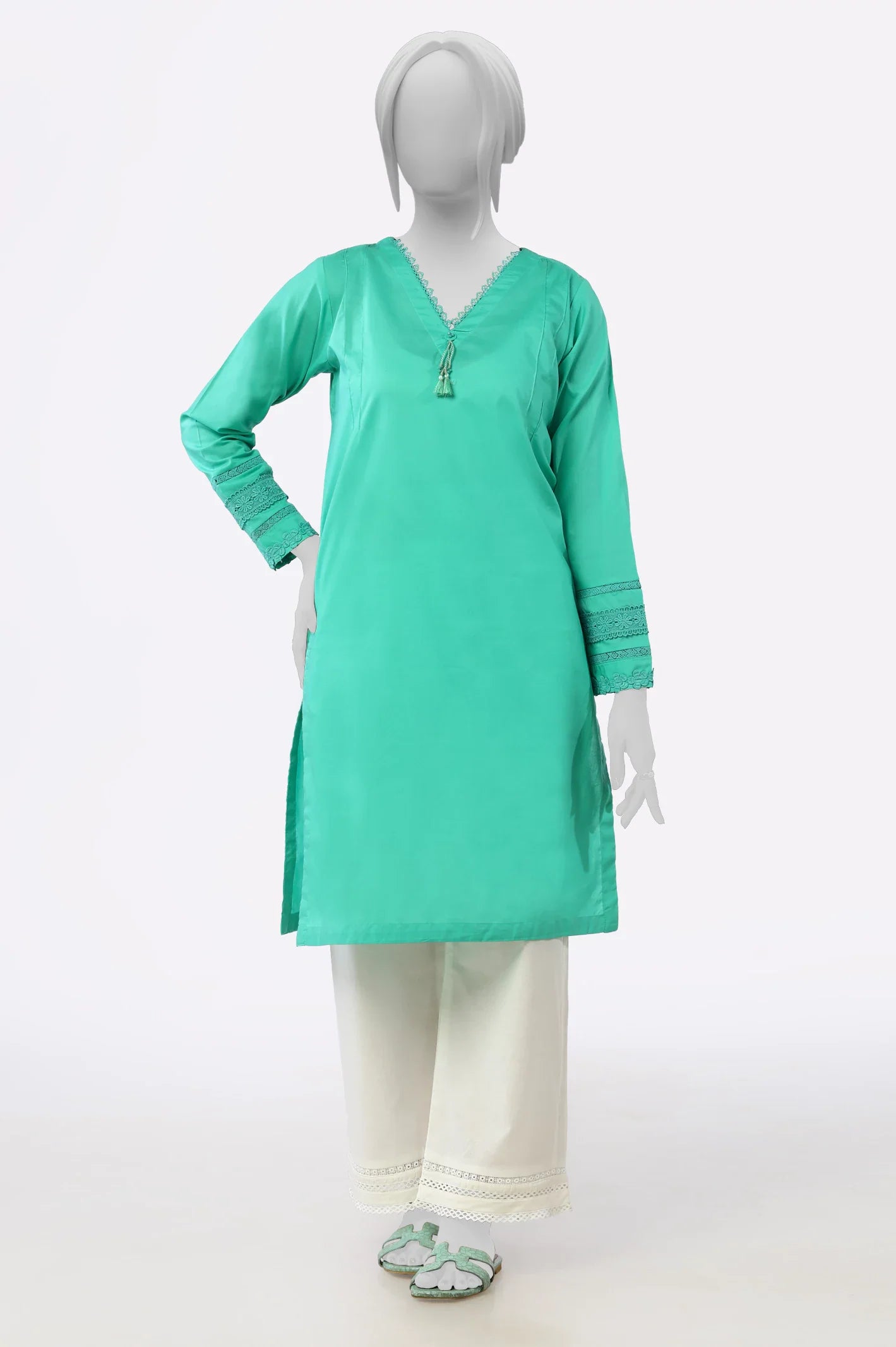 Green Stylised Kurti From Sohaye By Diners