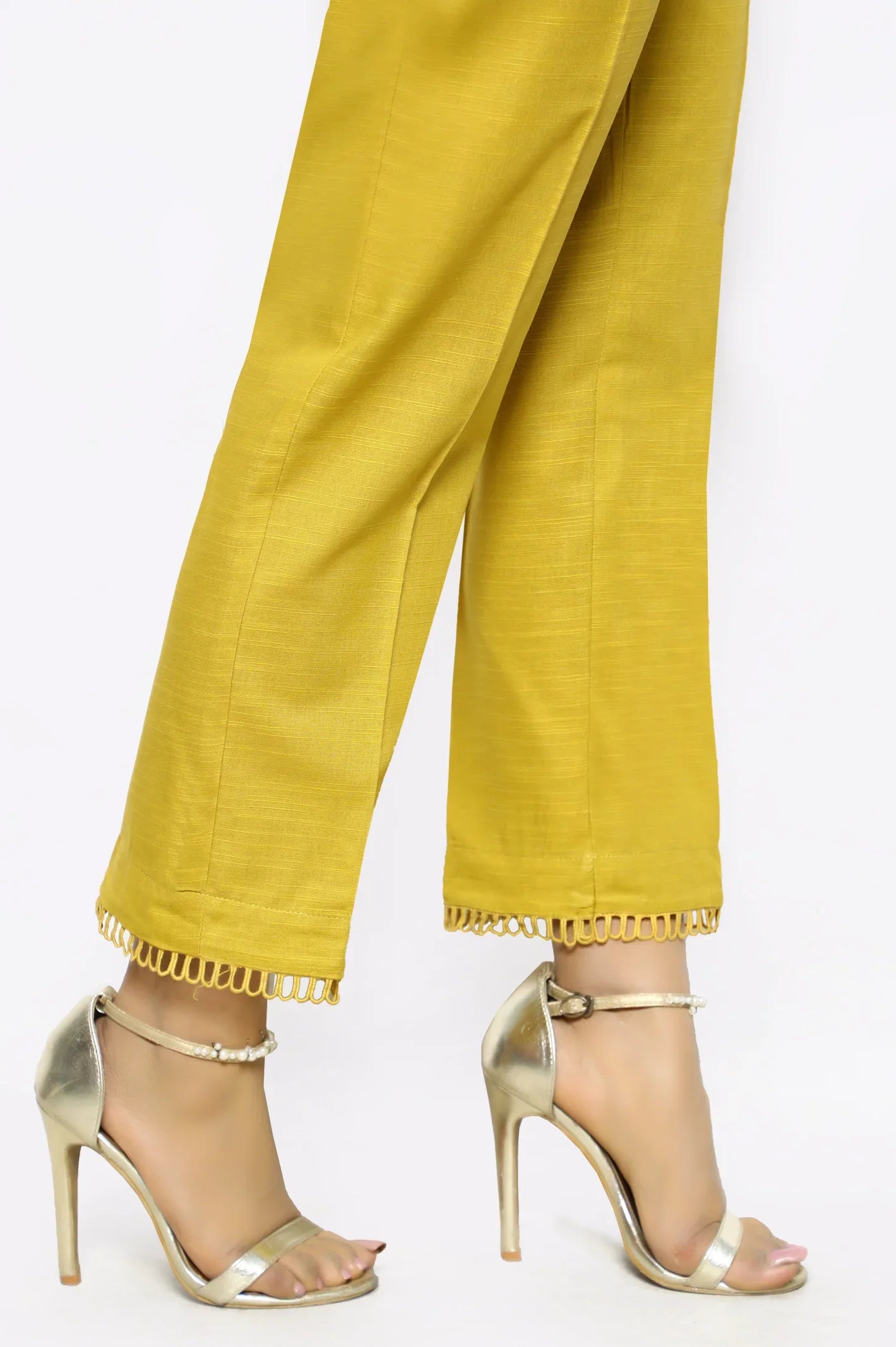 Yellow Khaddar Trouser From Sohaye By Diners