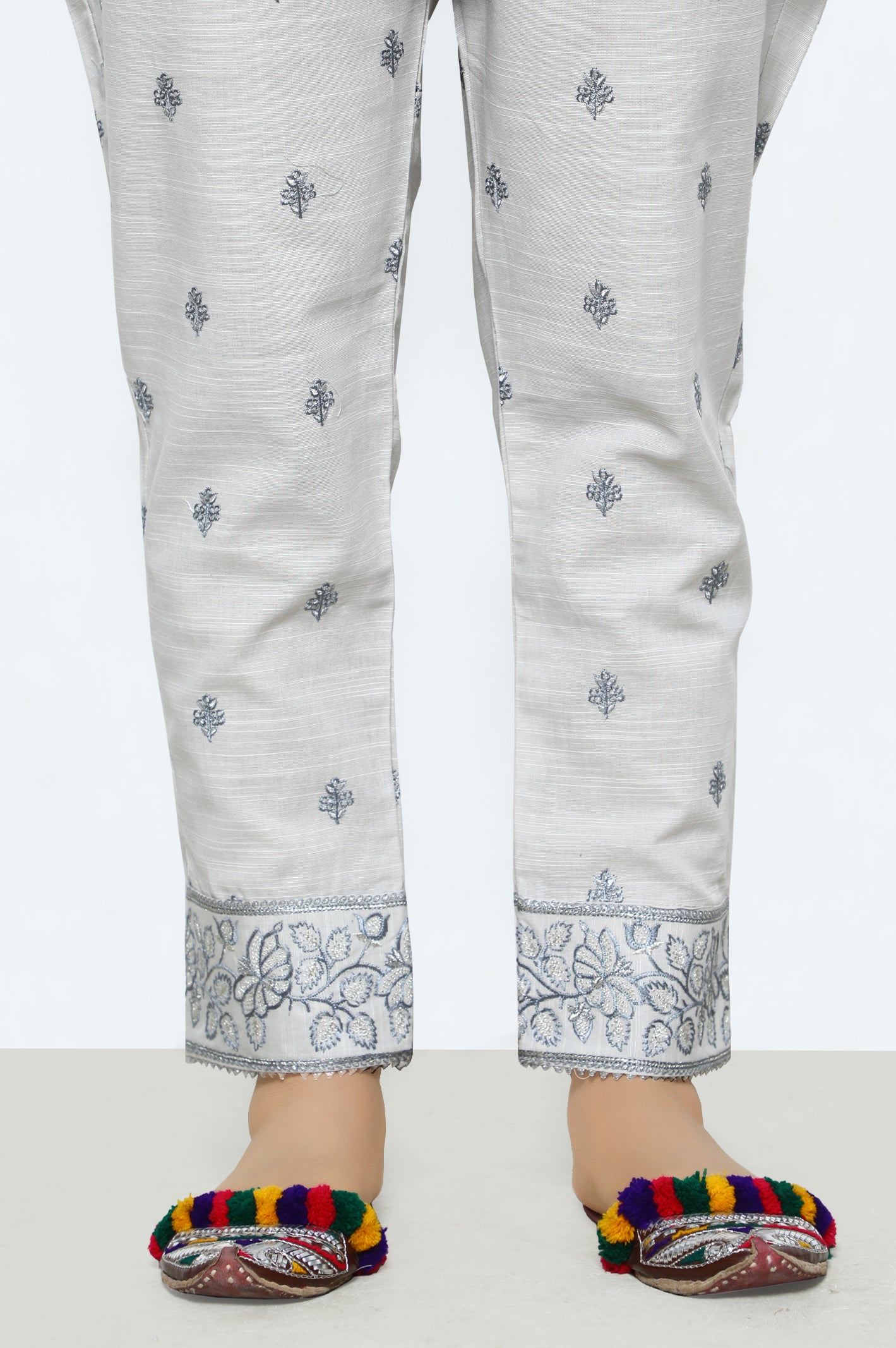 Grey Khaddar Trouser From Sohaye By Diners