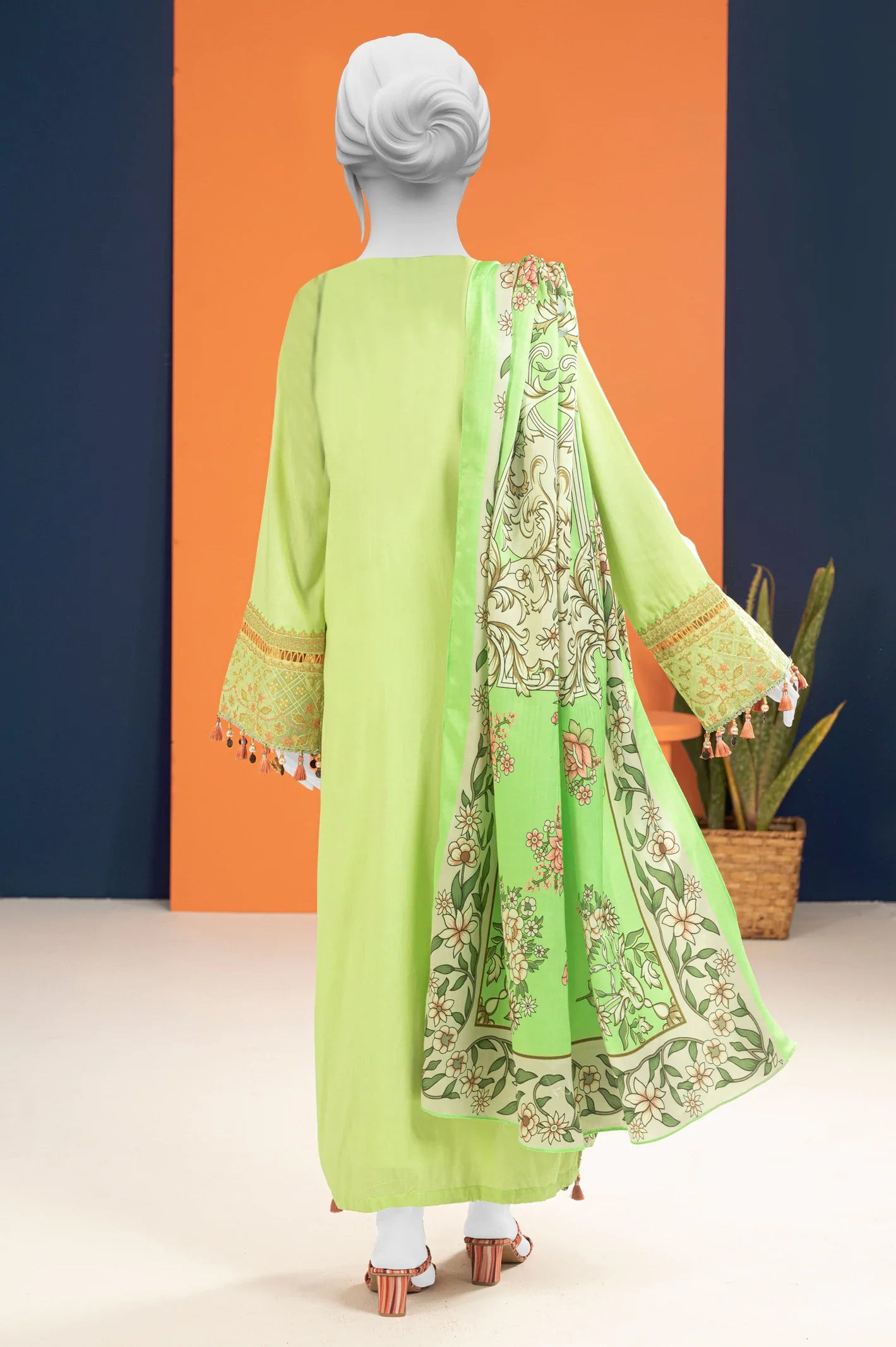 Light Green Embroidered 3PC Unstitched From Sohaye By Diner