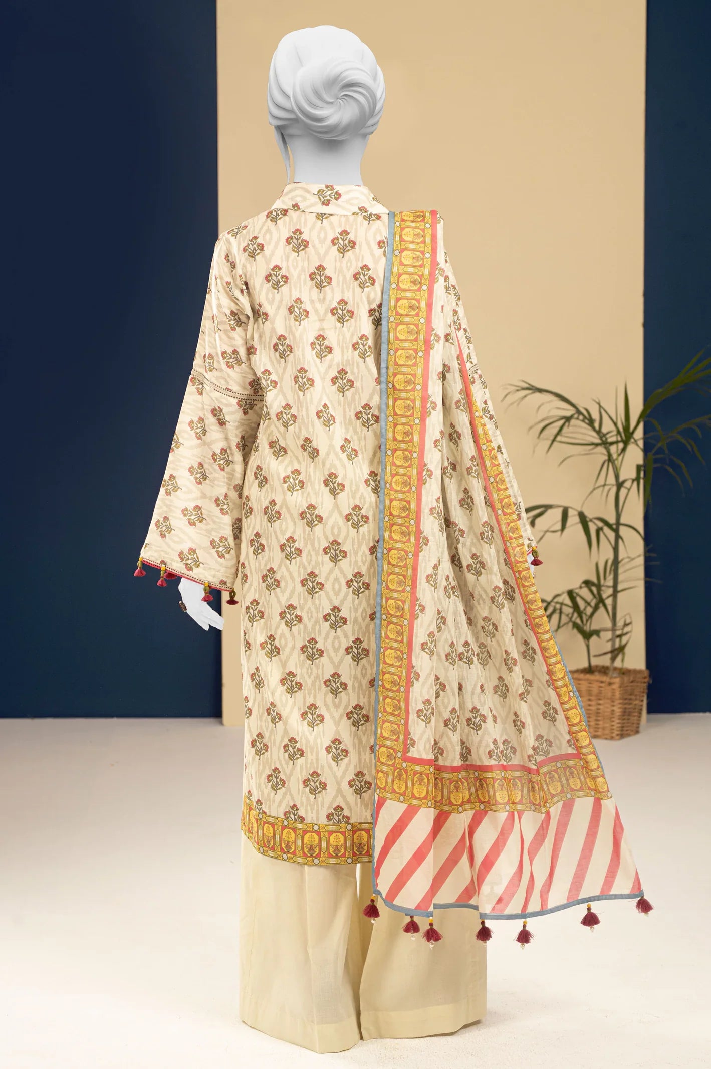 Lawn Light Beige Printed 3PC Unstitched From Sohaye By Diners