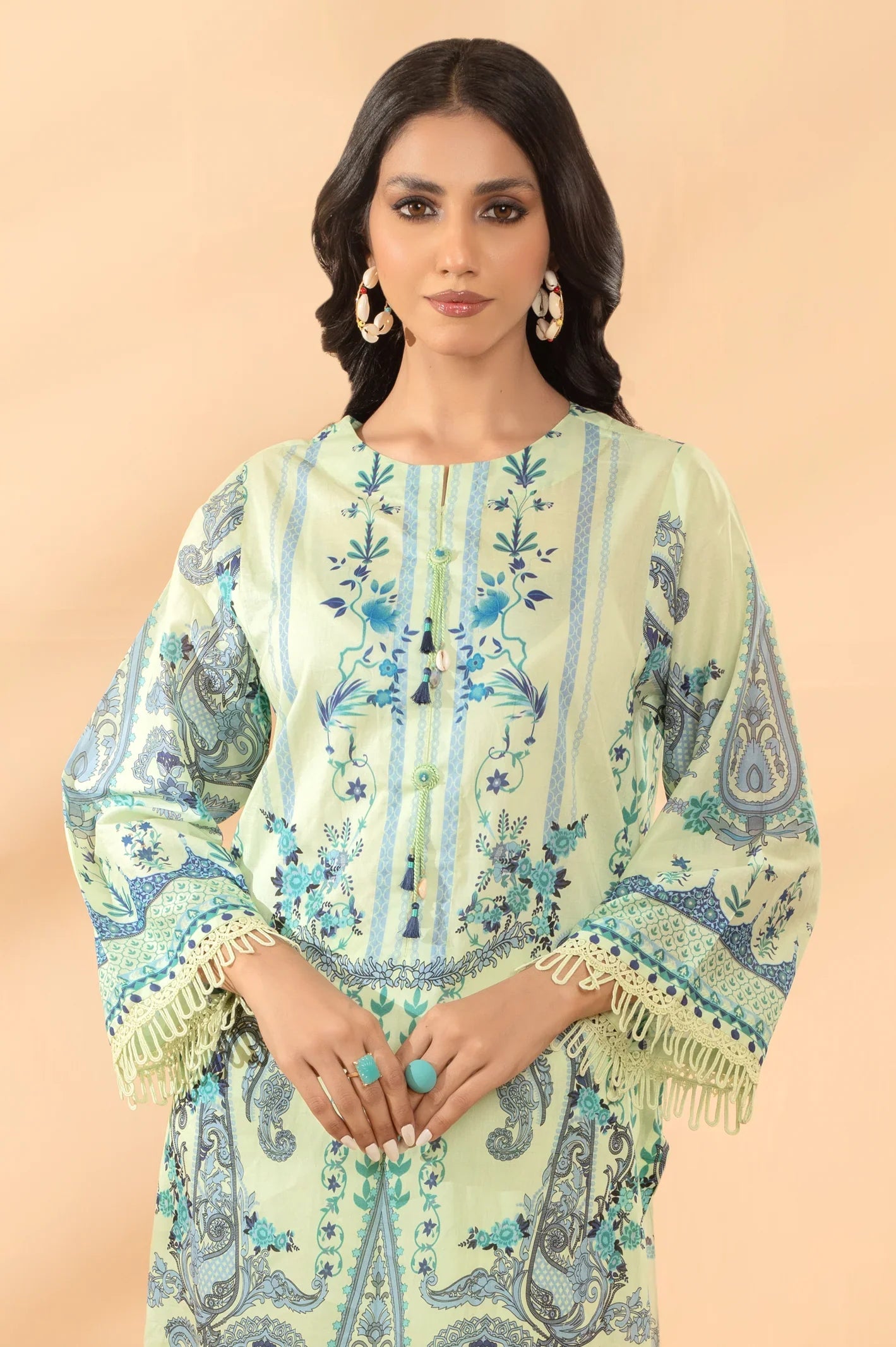 2PC Unstitched Lawn Digital Printed Suit - Diners