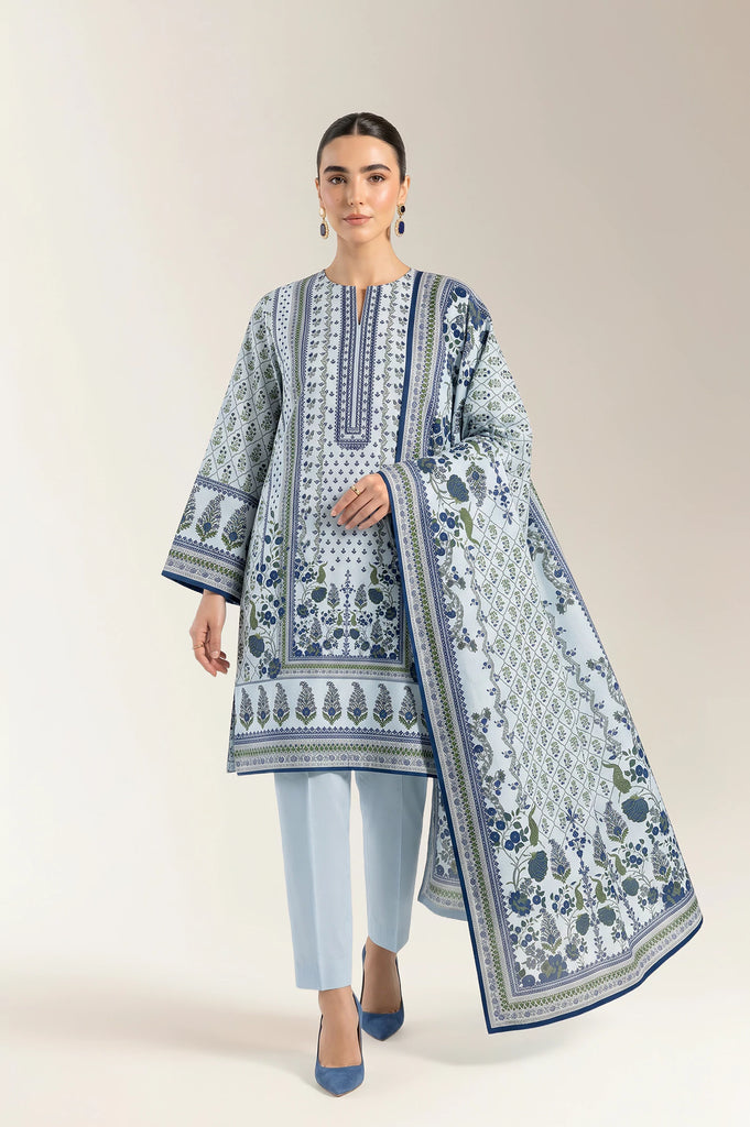 Printed Unstitched 3PC