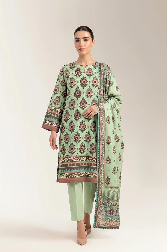 Printed Unstitched 3PC