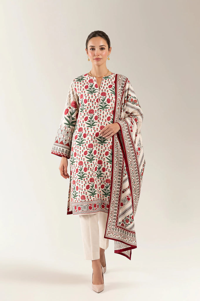 Printed Unstitched 3PC