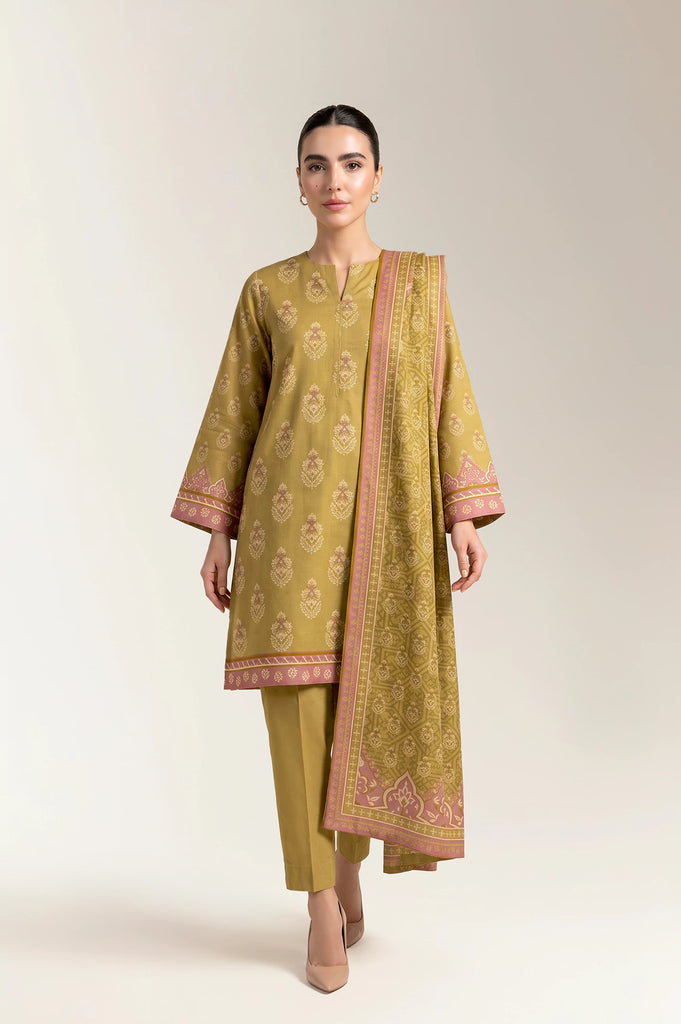 Printed Unstitched 3PC
