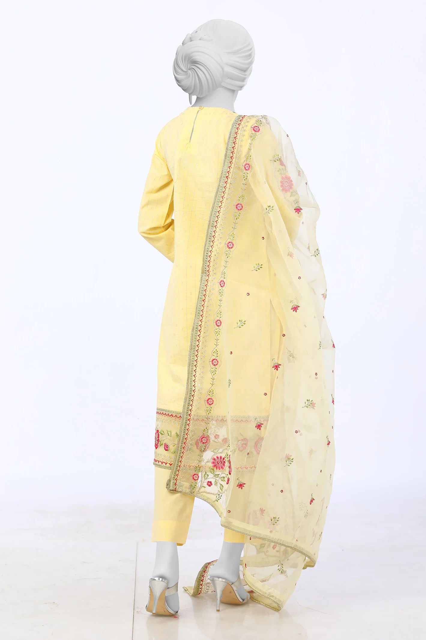 Yellow Embroidered 3PC From Sohaye By Diners