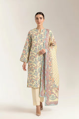 Printed Unstitched 3PC