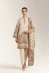Printed Unstitched 3PC