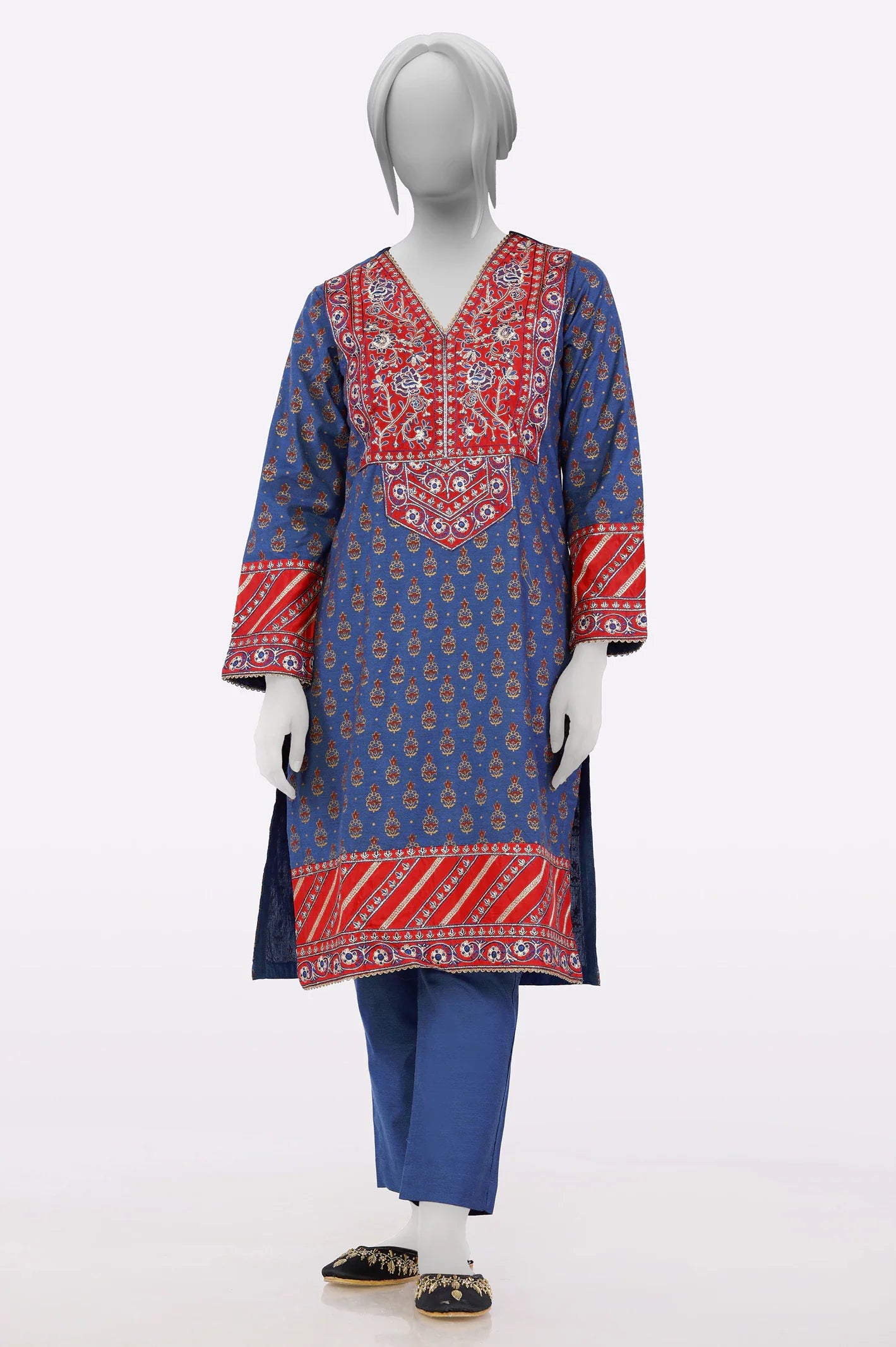 Navy Blue Embroidered 2PC From Sohaye By Diners