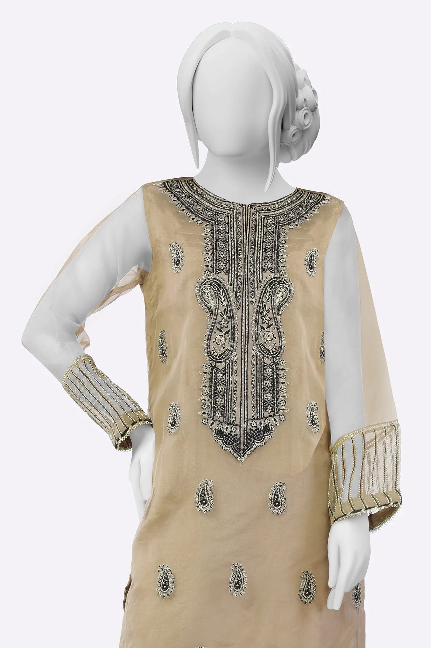 Brown Embroidered Kurti From Sohaye By Diners