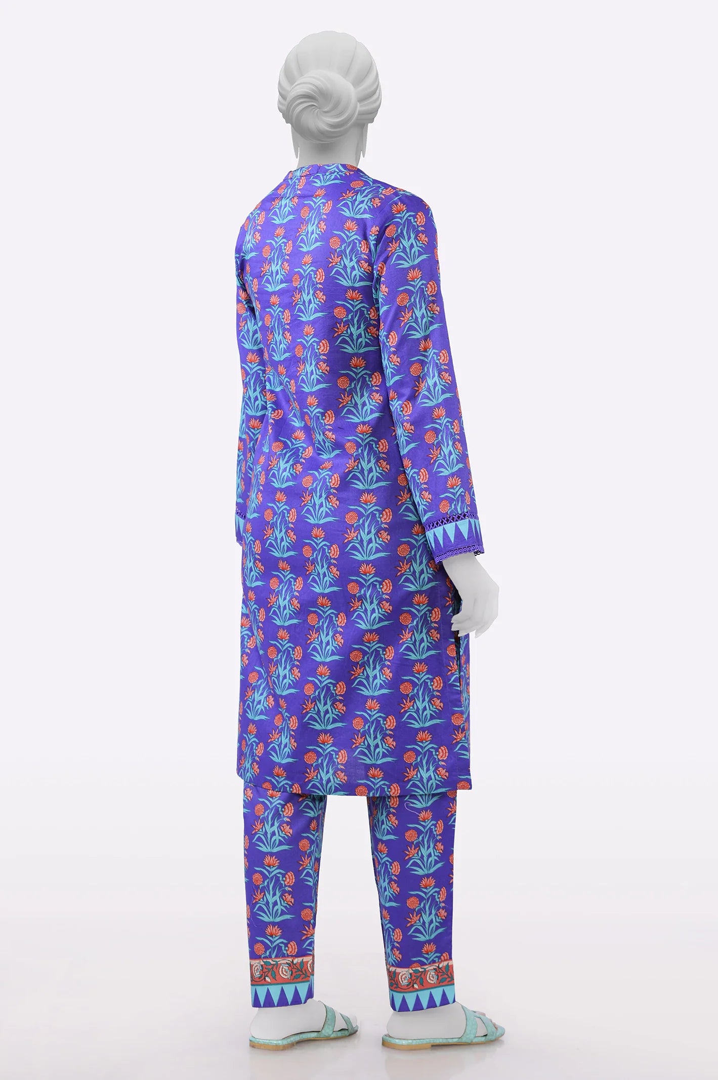 Purple Printed 2PC From Sohaye By Diners