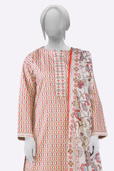Cream Printed Kurti With Dupatta From Sohaye By Diners