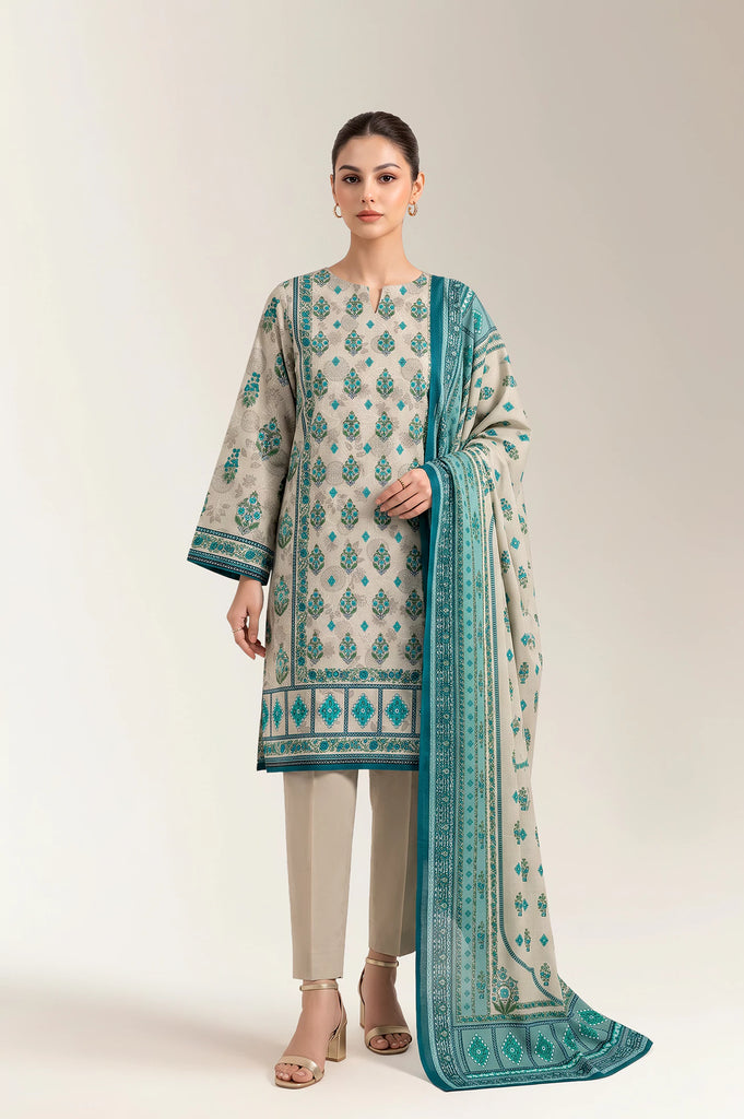 Printed Unstitched 3PC