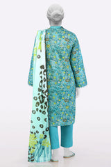 Womens 3PC Printed Ready To Wear Green Suit From Sohaye