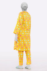 Yellow Printed 2PC From Sohaye By Diners