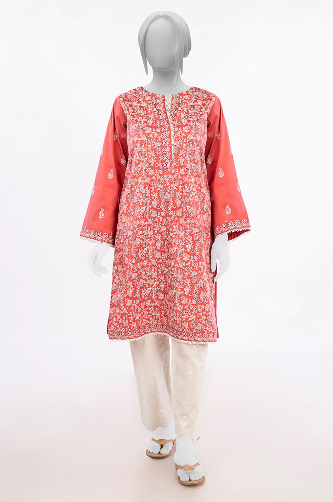 Peach Printed Kurti - Diners