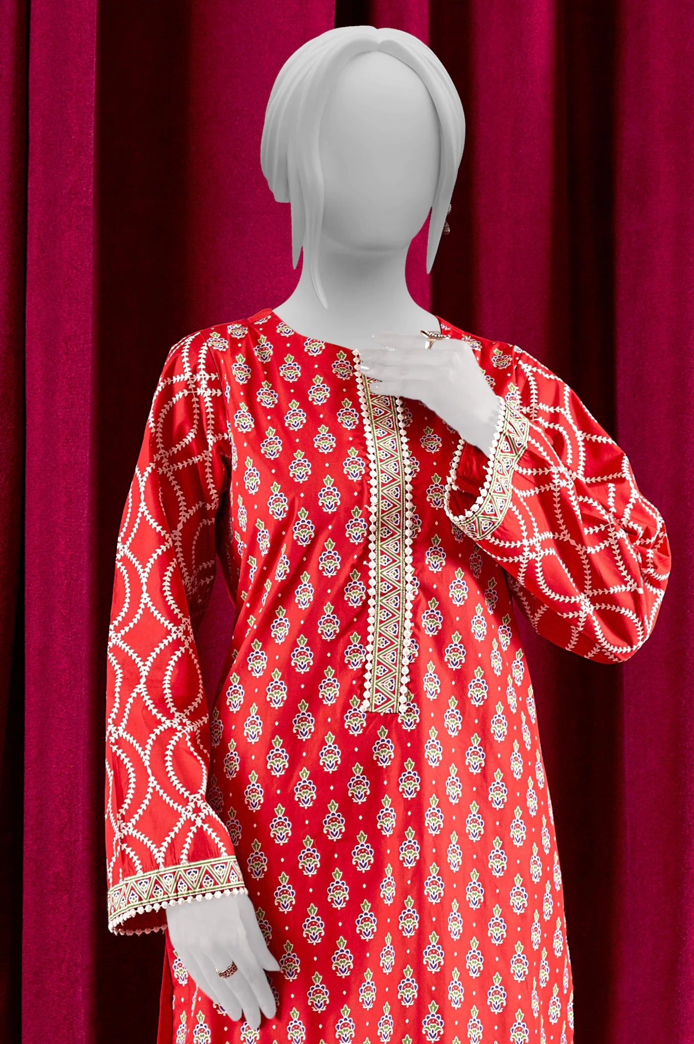 Polyster Printed Kurti - Diners